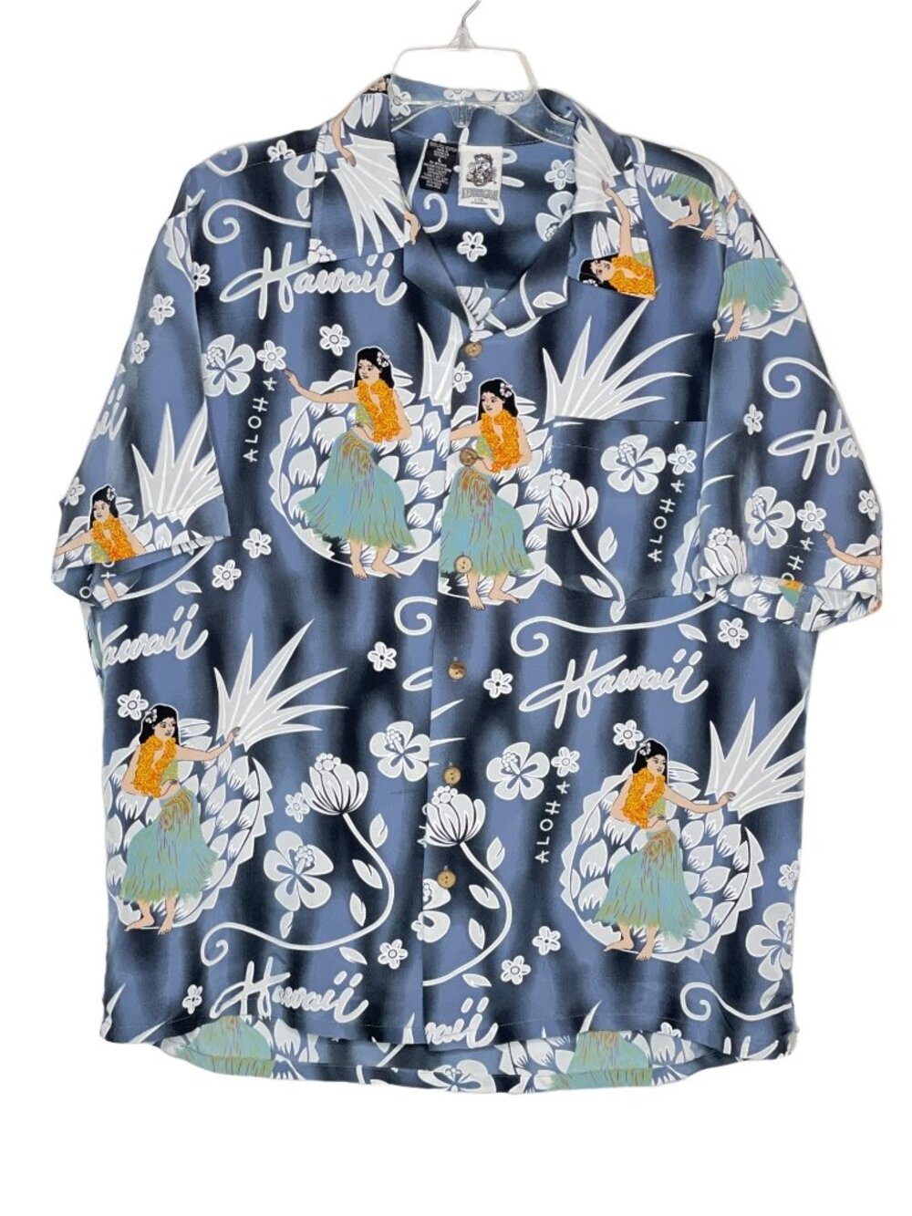 Vintage Kennington Men’s L Hawaiian Shirt Tropical Short Sleeves Beach Vacation
